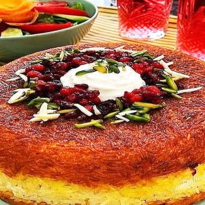 طرز تهیه‌ی ۲ نوع ته چین زعفرانی خوشمزه